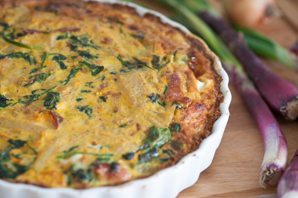 Arroz de forno cremoso com legumes